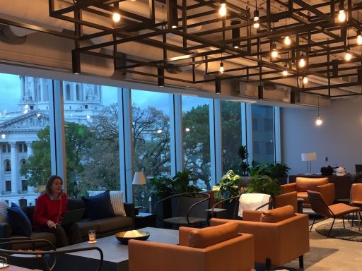 Industrious Madison overlooks Capitol Square from the fifth floor of the brand new 25 W. Main Street building.