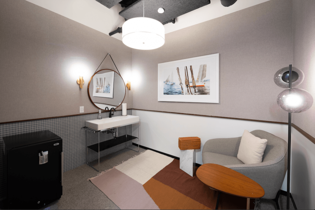 Each Industrious location has a wellness room designed with working mothers in mind because it’s critical that we normalize pumping at work.