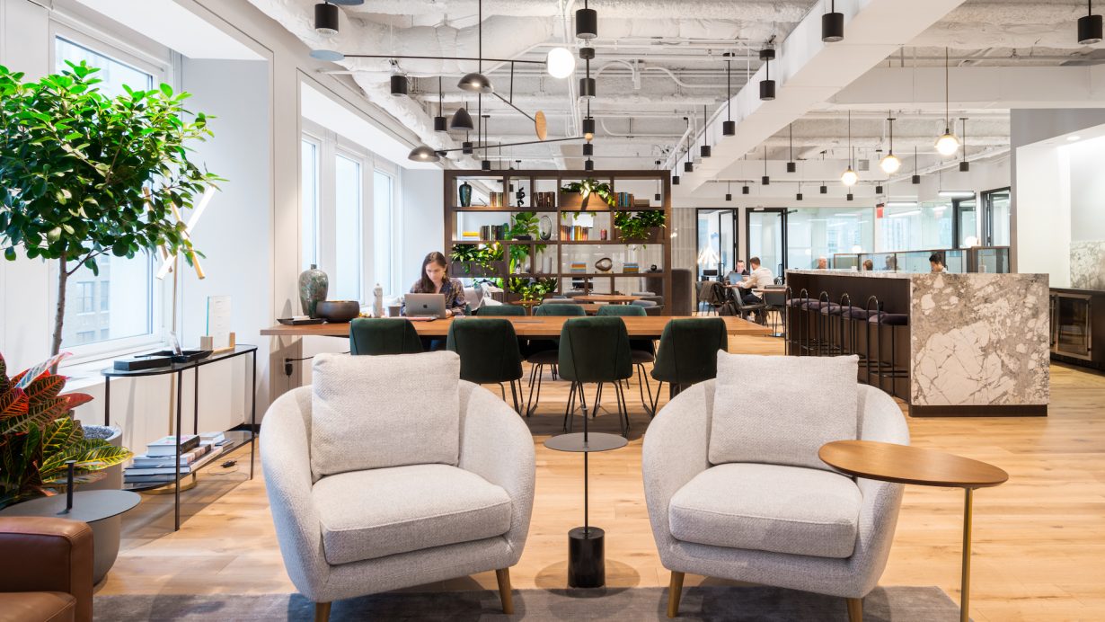 There are a range of different room types and seating areas so that teams always have the right space for the job at hand.