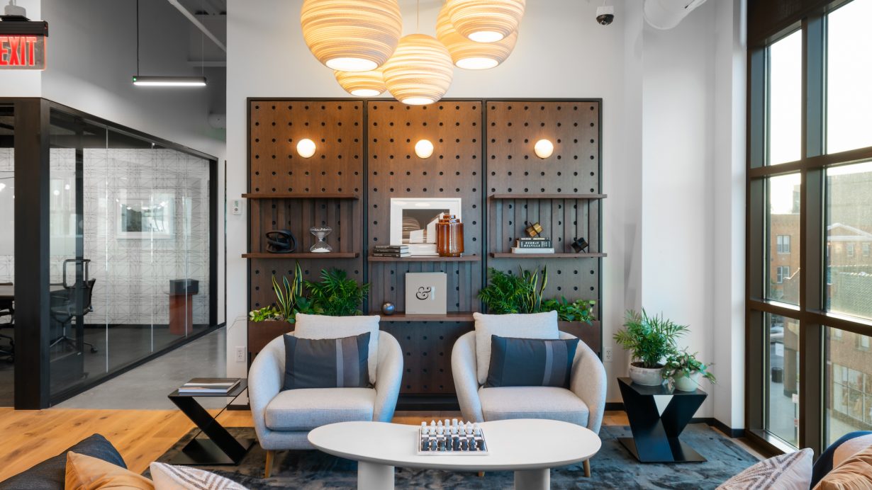 Members can play chess or read when they need a break from work.