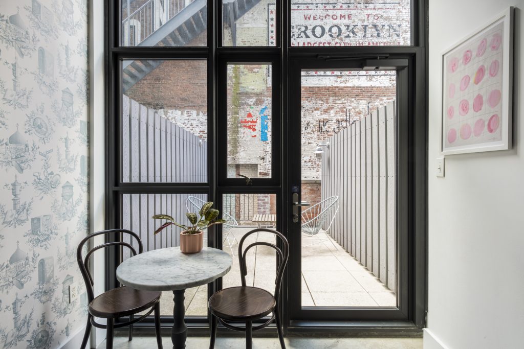 Offices at Work From Here by Industrious at Wythe Hotel come with private outdoor space.