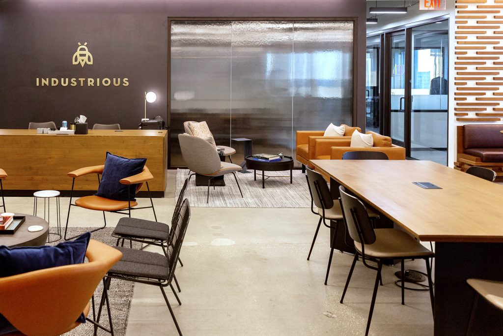 Inside Industrious SunTrust in Tampa, Florida.