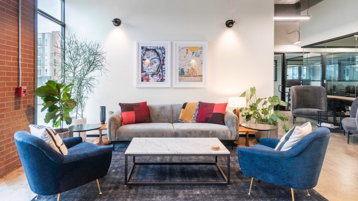 Common areas give members spaces to meet or unwind.