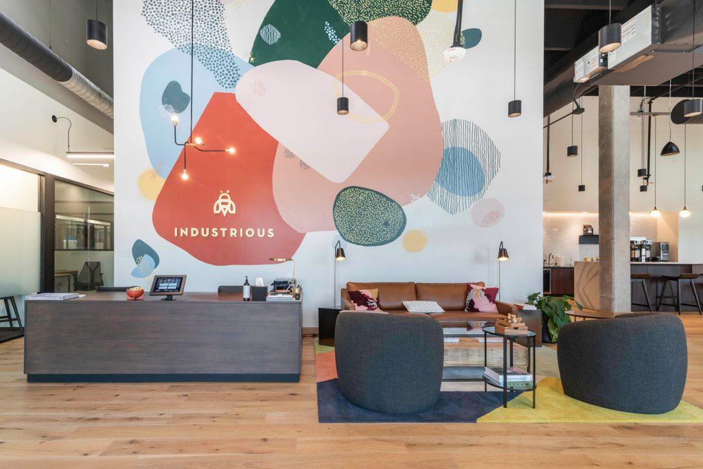 Inside Industrious NoDa in Charlotte, North Carolina.