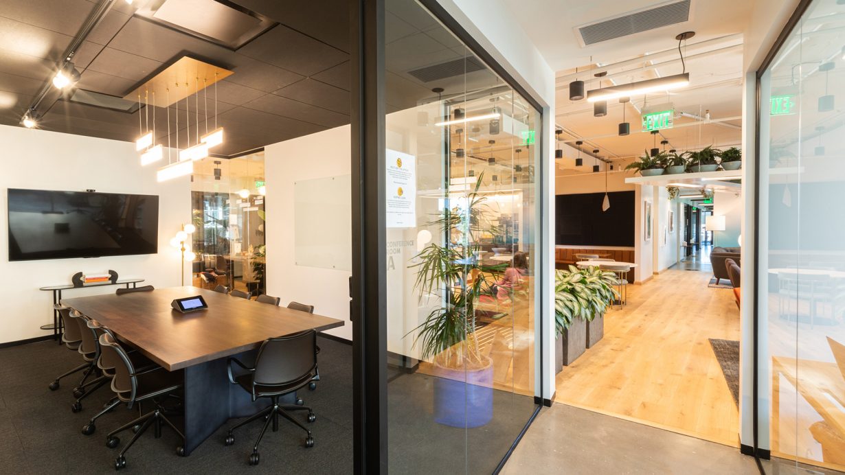 Conference rooms come with A/V equipment for seamless video calls.