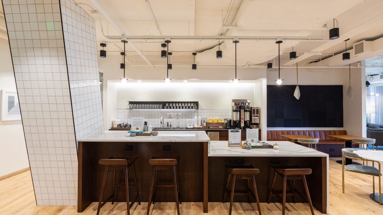 Breakfast, craft coffee, and snacks are available in the café throughout the day.