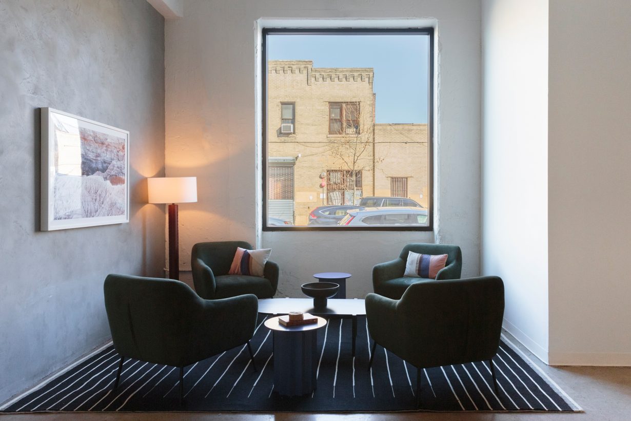 A comfortable spot with outdoor views for when members want a change of scene.