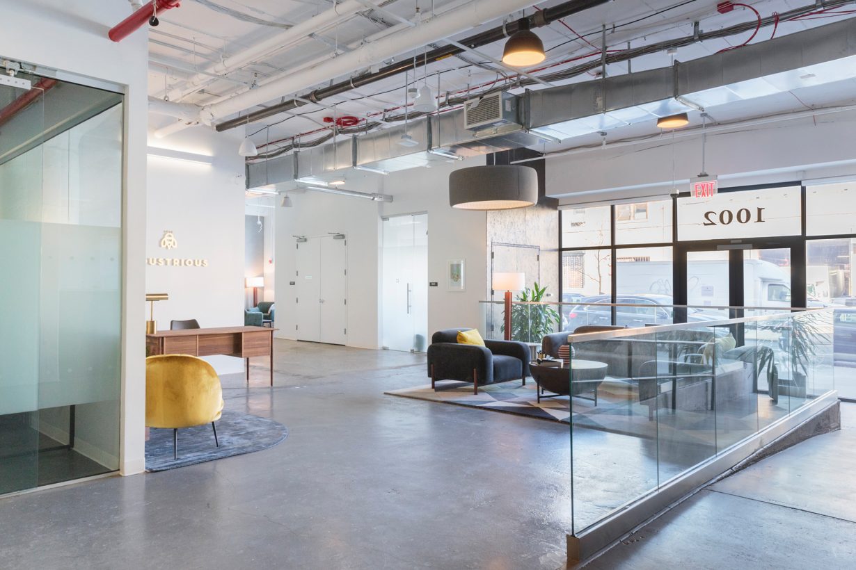 A bright, airy reception area greets members and visitors.