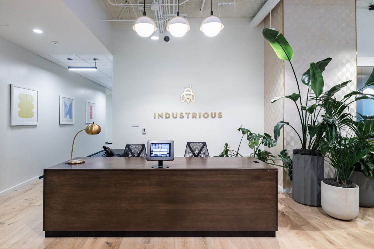 Rotating artwork by local artists decorates Industrious Brickell's common areas.