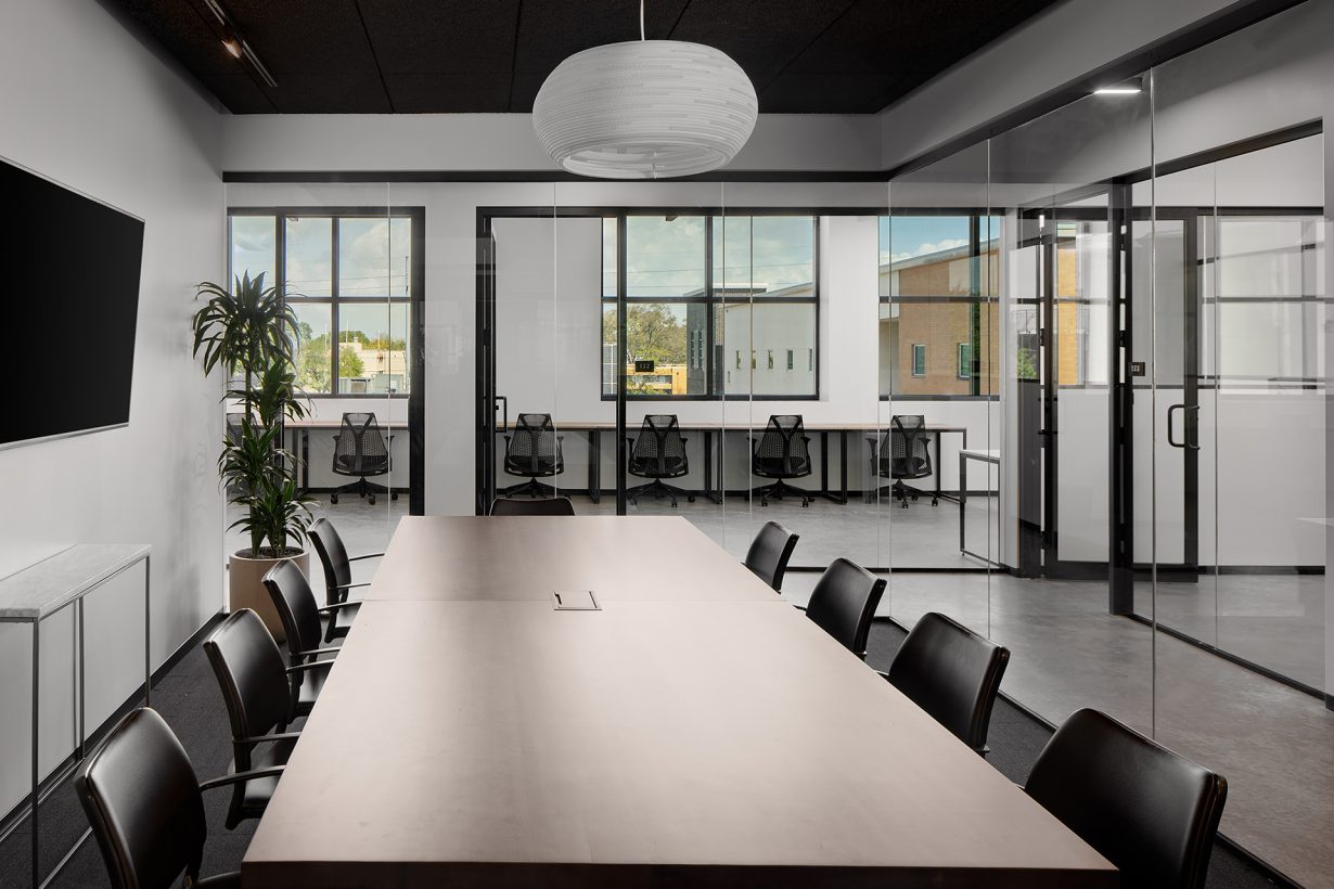 Conference rooms come with A/V equipment for presentations or hybrid meetings.