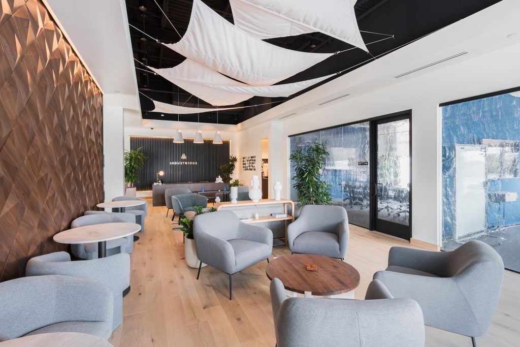 Industrious Sparkman Wharf is set along the waterfront in Tampa, Florida.